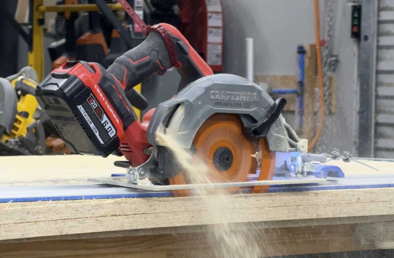 Craftsman circular saw ripping OSB