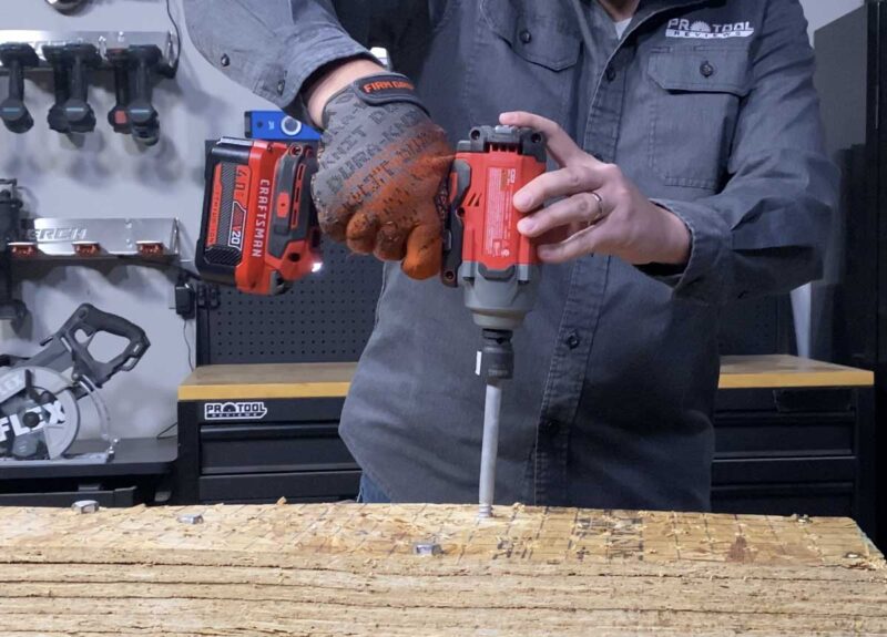 Craftsman Impact Wrench lag bolt test