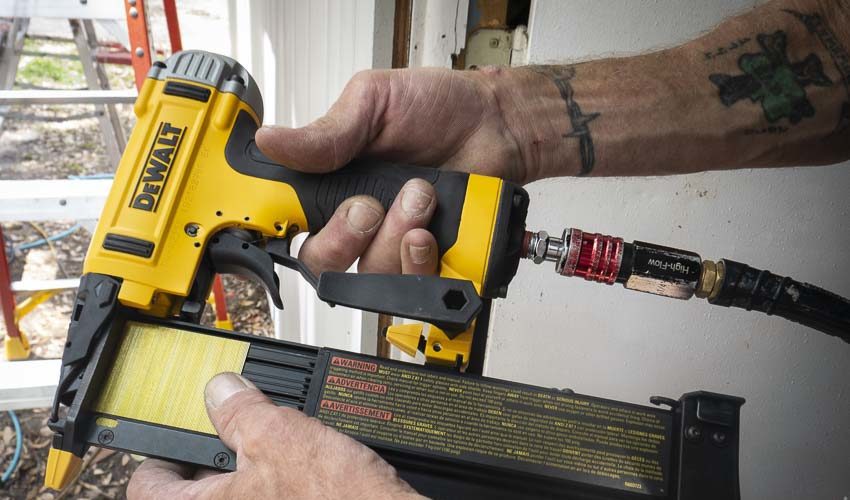 DeWalt pin nailer loading