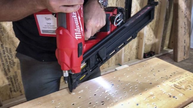 Milwaukee cordless framing nailer extended magazine