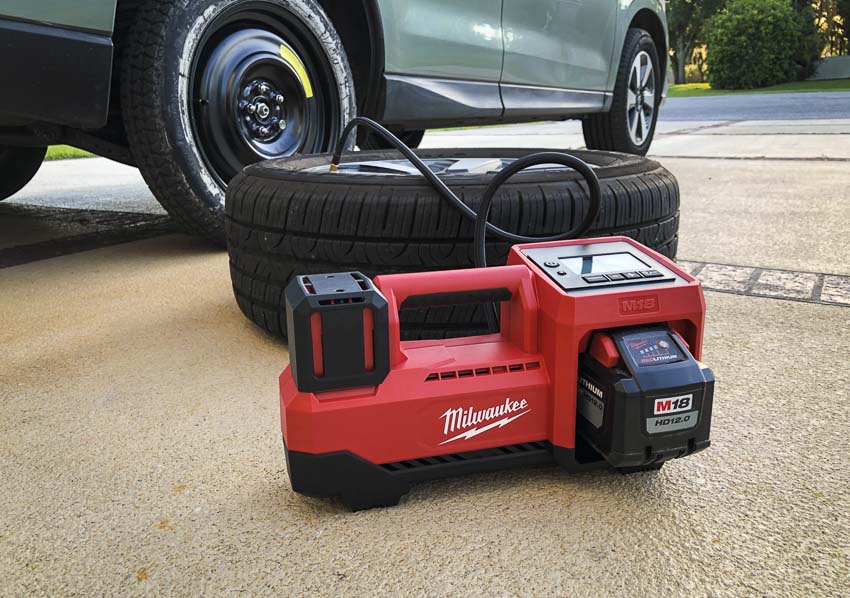 Milwaukee M18 tire inflator