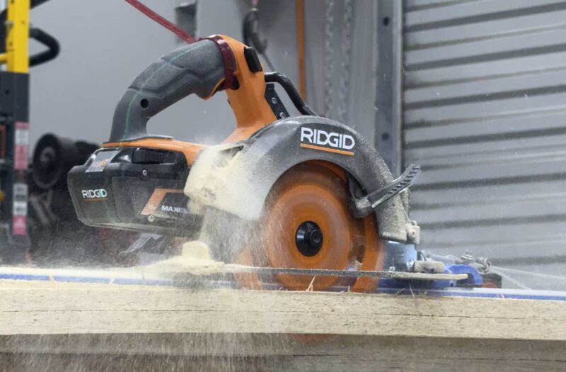 Ridgid cutting 2 layers OSB