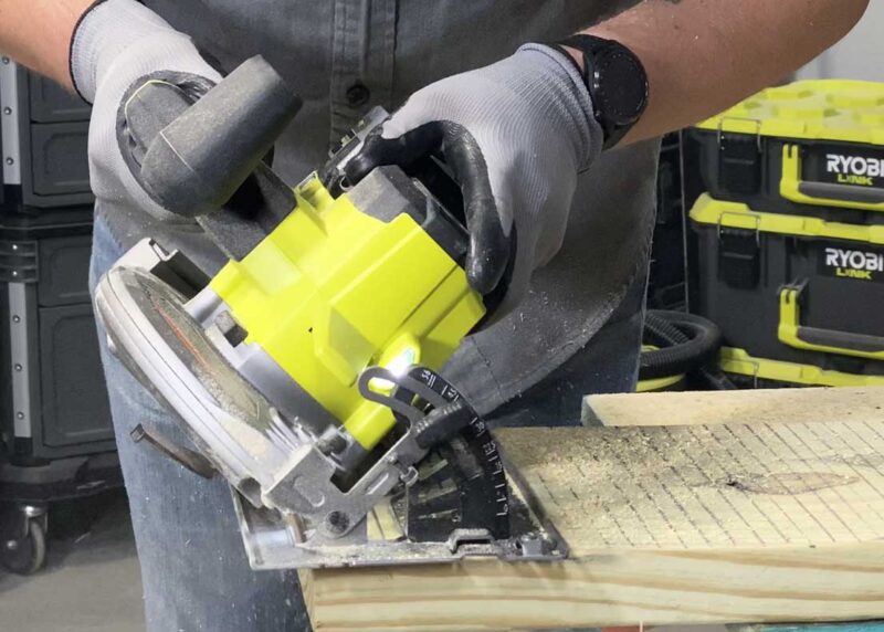 Ryobi brushless circular saw beveling