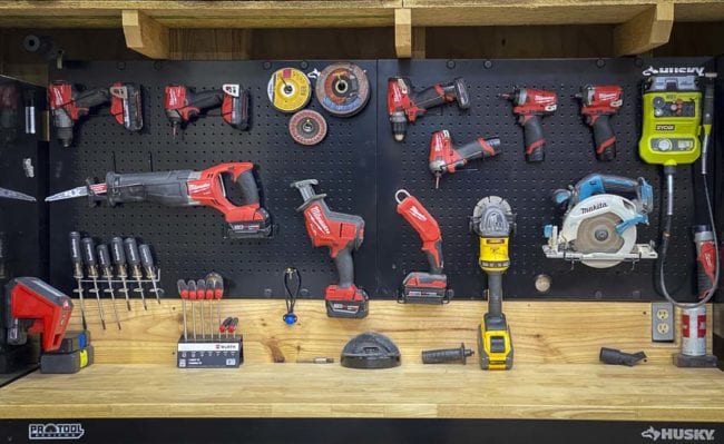 Tool Hangerz pegboard power tool hangers